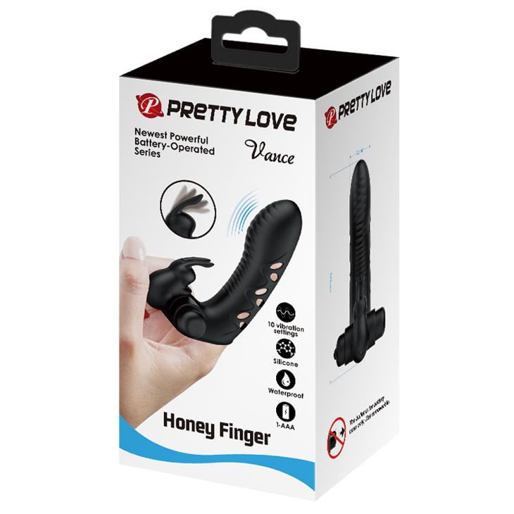 PRETTY LOVE - Vance, 10 functions of settings,
Silicone material,
1 AAA battery,
waterproof. L:103mm 
':31mm