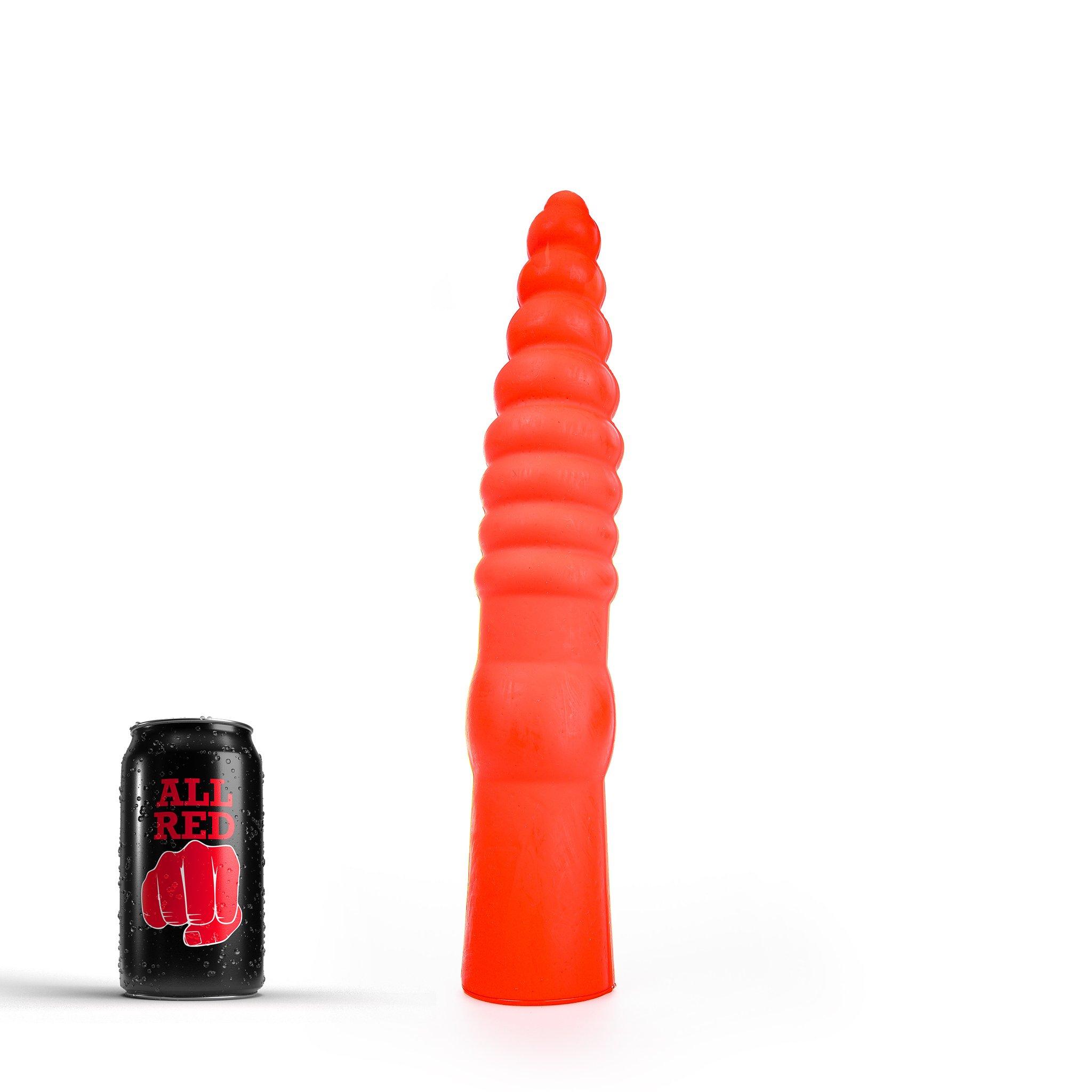 All Red Drainer Dildo, 36 cm