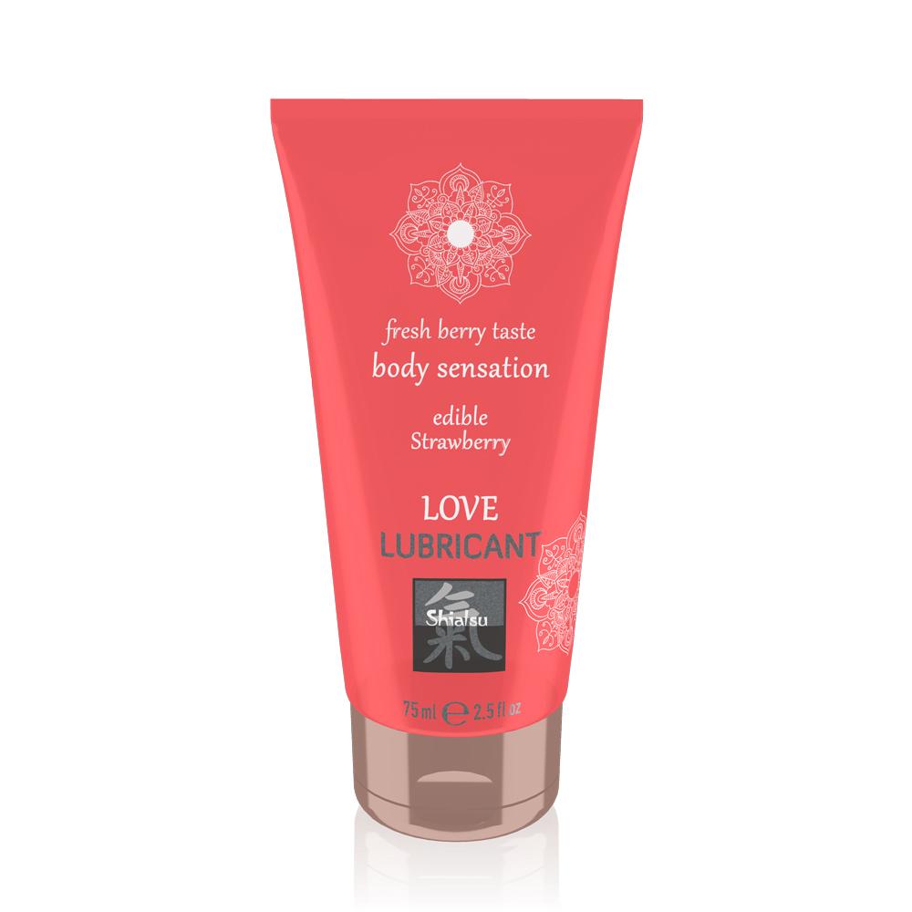 Shiatsu EDIBLE LOVE LUBRICANT Strawberry, 75 ml/2.5fl.oz