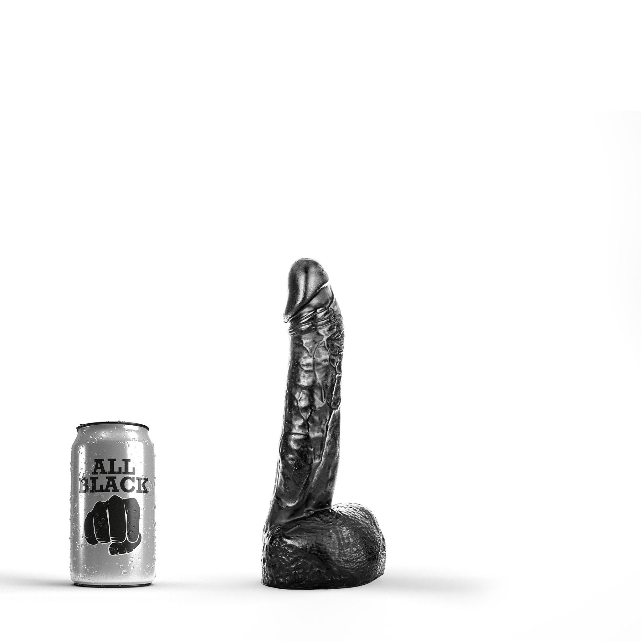 All Black Dildo Jonathan, 22 cm