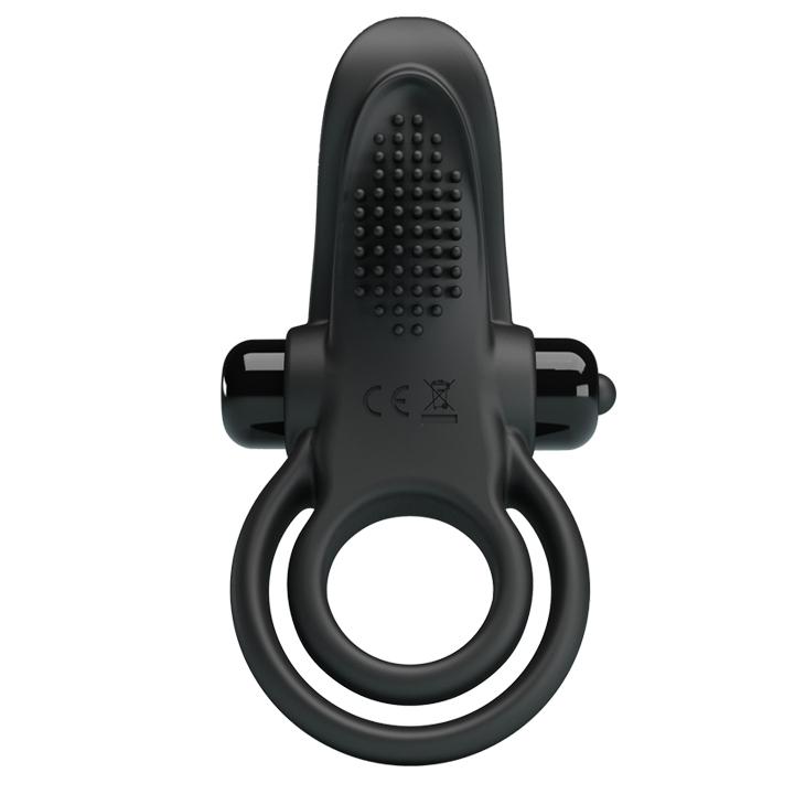 PRETTY LOVE - Vibrant Penis Ring & Stimulator, 56 mm, Black